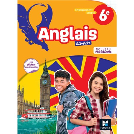 Cahier d'Anglais 6e Enseignement adapté - Éd. 2025 - Livre élève