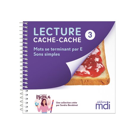 Lecture cache-cache - Livre 3 - Sons simples le "e" en fin de mot