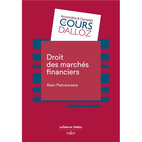 Droit des marchés financiers