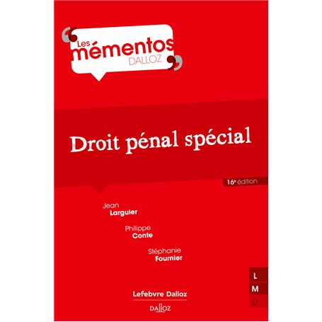 Droit pénal spécial. 16e éd.