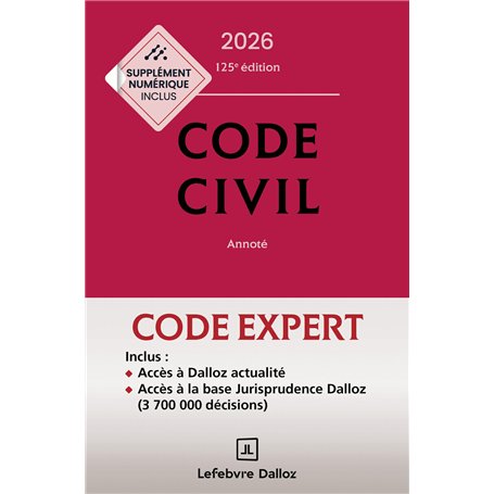 Code Dalloz Expert. Code civil 2026. 23e éd.