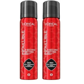 L'Oréal Paris - Spray Fixateur de Maquillage - Waterproof - Sans Transfert - Formule Légère - Non Collant - Résistant à l'Eau - 