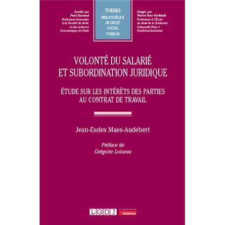 Volonté du salarié et subordination juridique 73,39 €