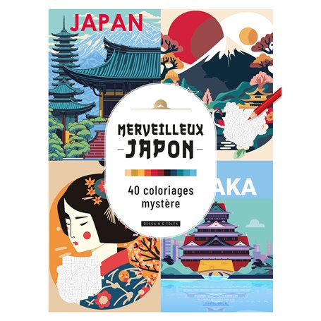Merveilleux Japon - 40 coloriages mystère