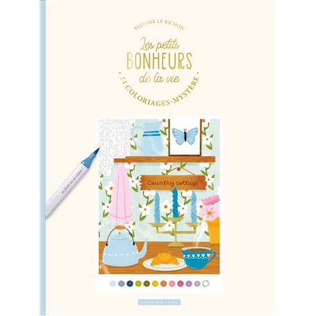 Les petits bonheurs de la vie - coloriage mystère luxe