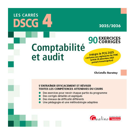 DSCG 4 - Exercices corrigés - Comptabilité et audit