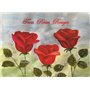 Trois roses rouges
