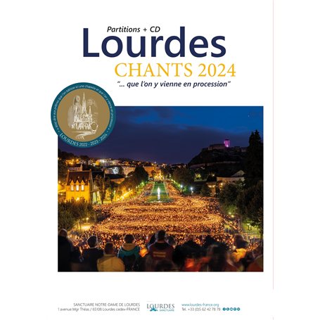 Livre-CD : Lourdes : Chants 2024 ... que l'on y vienne en procession