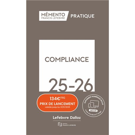 Mémento Compliance 2025-2026