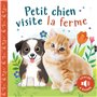 Petit chien visite la ferme