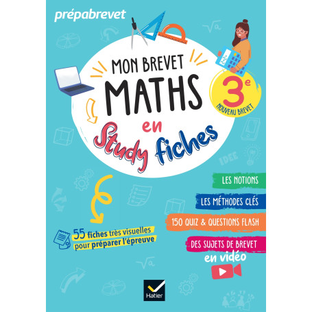 Mon brevet Maths en studyfiches - 3e - Brevet 2026