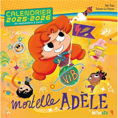 Calendrier mural Mortelle Adèle 2025-2026