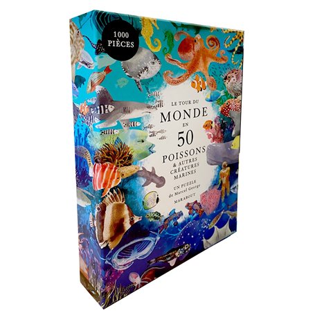Puzzle le tour du monde en 50 poissons