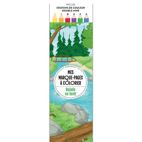 Mes marque-pages à colorier - Balade en forêt