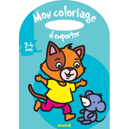 Mon coloriage à emporter (2-4 ans) (Chat et souris)