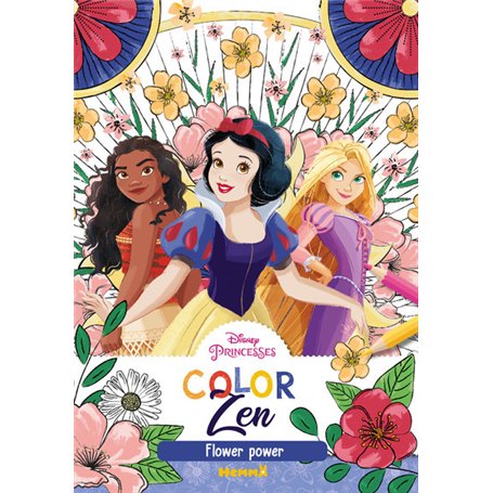 Disney Princesses - Color Zen - Flower Power