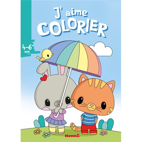 J'aime colorier (4-6 ans) (Lapine et chat)