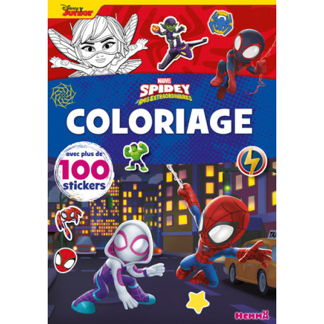 Marvel Spidey et ses amis extraordinaires - Coloriage avec plus de 100 stickers (Spidey et Ghost Spider)