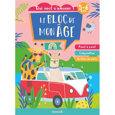 Le bloc de mon âge (5-6 ans) - Qui veut s'amuser ? (Girafe et lama) - Point à point