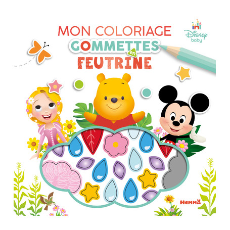 Disney Baby - Mon coloriage gommettes en feutrine (Raiponce