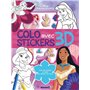 Disney Princesses - Colo avec stickers 3D