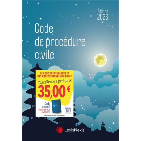 Code de procédure civile 2026 - Jaquette Blue temple
