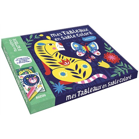 Mon coffret d'artiste - Mes tableaux en sable coloré - Animaux
