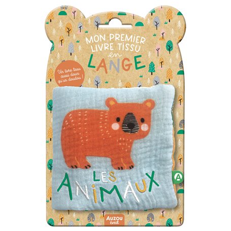 Mon premier livre tissu en lange - Les animaux