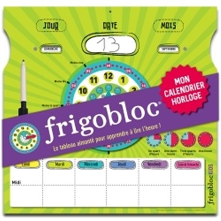 Frigobloc Mon calendrier horloge - Lire l'heure 14,58 €