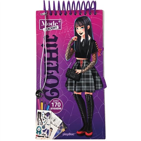 Carnet créatif Mode Academy Gothic (avec un bracelet)