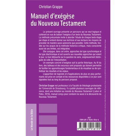 Manuel d'exégèse du Nouveau Testament