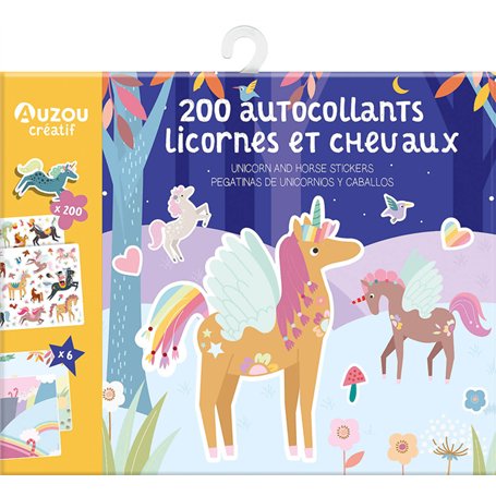 200 autocollants licornes et chevaux NED