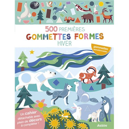 500 premières gommettes formes - hiver