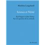 Science et Vérité. Karl Popper et John Dewey face à la question de la certitude