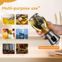 Behiruch Lot de 2 pulvérisateurs d'huile pour huile alimentaire, en verre, 2 x 200 ml, vaporisateur d'huile pour la cuisson, vap