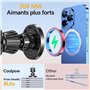 Coolpow 15w Support Telephone Voiture Induction [Grille Aeration] Chargeur Magsafe Voiture Accessoires Chargeur magnétique Suppo