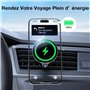 Coolpow 15w Support Telephone Voiture Induction [Grille Aeration] Chargeur Magsafe Voiture Accessoires Chargeur magnétique Suppo
