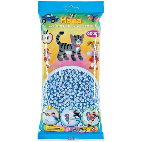 HAMA Midi Beads 6000 pièces Pastell-Ice Blue