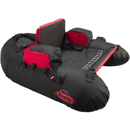 Berkley Tec Belly Boat Pulse XCD 138x108x58 cm Noir-Rouge Belly Boat Float Tube Pêche Canot Pneumatique Bateau