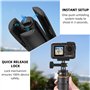 Trépied de poche 162,6 cm pour caméra d'action GoPro, support extensible avec vis à dégagement rapide 6,35 mm Vlog pour DJI Osmo