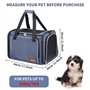 ENSOBO Matériau Denim Résistant aux Rayures Sac de Transport pour Animal de Compagnie avec Matelas Sou