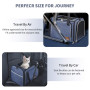 Sac Transport Chat Chien, ENSOBO Matériau Denim Résistant aux Rayures Sac de Transport pour Animal de Compagnie avec Matelas Sou