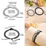 APRRMLIZW Bracelet Couple Puzzle Cadeau Couple 2 Pièces Bracelet À Cordon Ajustable Yin Yang Puzzle Collier Yin Yang Assorti Bra
