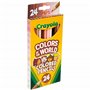 Crayola® Color Of The World Lot de 24 crayons de couleur 3 mm Couleurs assorties