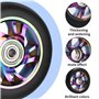 CLKE 2Pcs Roue de Trottinette Freestyle Pro Stunt 100mm, Roue Trotinette Freestyle Coloré en Alliage d'Aluminium,avec Compartime