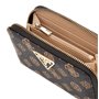 GUESS Laurel Zip Around Wallet M Mocha Logo