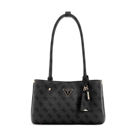 GUESS Meridian Shoulder Satchel Bag Coal Logo