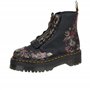 SINCLAIR DECAYED ROSES- Stivali in nappa lavorata marchio DR.MARTENS 37/BLACK NAPPA