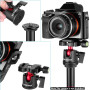 Neewer Tête à Balle panoramique avec Rotation de 360° - avec Plateforme Rapide 1/4 et Niveau à Bulle - pour Monopode, Trépied de