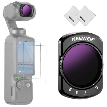 NEEWER Filtre ND Variable Compatible avec DJI Osmo Pocket 3 Creator Combo Accessories